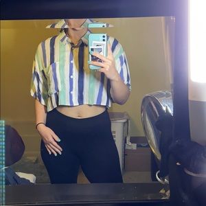 Cropped button up